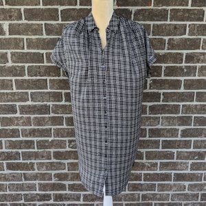 Madewell Black and White Plaid Mini Dress